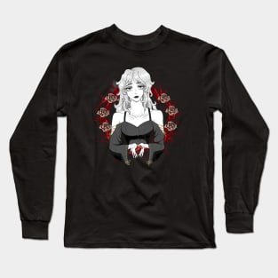 Young Woman with a Human Heart Long Sleeve T-Shirt